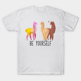 Be Yourself Cute Alpaca T-Shirt